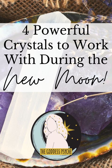 Crystals For The New Moon, New Moon March 2024, New Moon Energy, Crystals For New Moon, New Moon Crystals, New Moon June, New Moon In Capricorn, Crystals Meanings, Moon In Capricorn