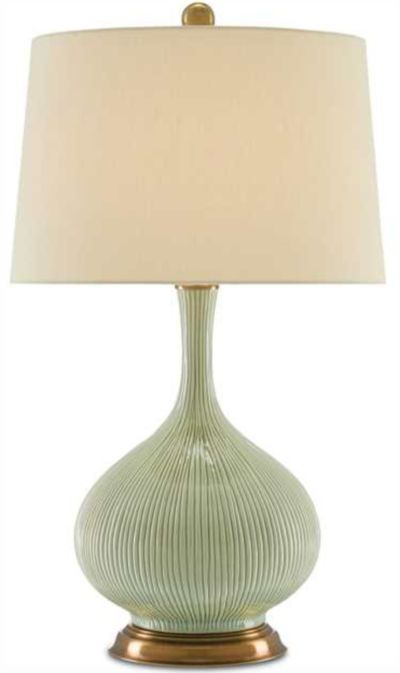 Green Table Lamp, Green Antique, Green Lamp, Estilo Country, Cfl Bulbs, Green Table, Table Lamp Design, Bedroom Lamps, Brass Table Lamps