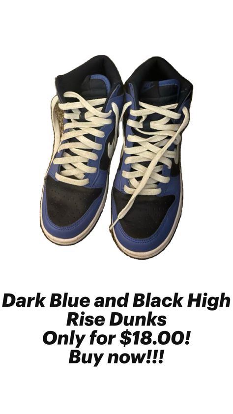 Dark Blue and Black High Rise Dunks Low Rise Dunks, Blue And Black, Low Rise, Buy Now, Dark Blue, High Rise, Blue, Black