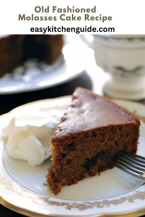 Syrup Cake Old Fashion, Old Fashioned Molasses Cake, Molasses Cake Recipe, Molasses Cake Old Fashion, Molasses Pudding Recipe, Recipes With Molasses, Molasses Pudding, Old Fashioned Cake Recipes, Gourmet Muffins