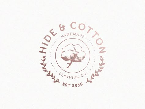 My wife started an online children’s apparel boutique called Hide & Cotton. We recently worked together on her new logo and I’m proud to be able to share it. You can find her work on the Hide &... Cotton Logo Design, Textile Branding, Great Logo Design, Logo Fleur, Apparel Boutique, Coffee Shop Logo, Logos Ideas, Farm Logo, Beautiful Logos