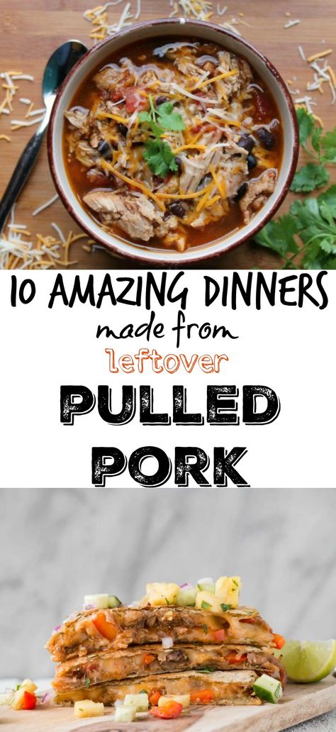 Pulled Pork Quesadillas, Polenta Bowls, Pork Quesadillas, Pulled Pork Dinner, Leftover Pork Recipes, Pulled Pork Leftover Recipes, Leftover Pulled Pork, Potato Donuts, Pork Chili