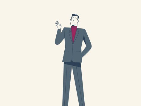 Hello there character animation line art mr porter character design line illustration animation gif loop 2d Hello Guys Gif, Hello Animation Gif, Talking Animation Gif, Character Animation Gif, Hello Illustration, Work Animation, Man Animation, 2d Character Animation, Animation Classes