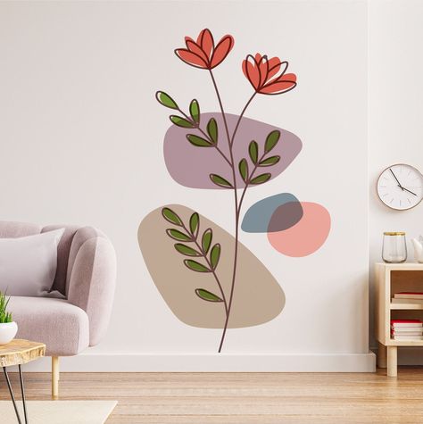 Home Decor Innovating House Wall Paint Concepts Ideas Small Wall Painting, Easy Wall Painting, Simple Wall Paintings, Home Wall Painting, Wall Murals Diy, Creative Wall Painting, Diy Wall Painting, Room Wall Painting, Bedroom Wall Designs