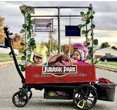 Stroller Halloween Costumes, Wagon Halloween Costumes, Wagon Costume, Stroller Costume, Baby Pumpkin Costume, Wonderfold Wagon, Dinosaur Halloween Costume, Toddler Boy Halloween Costumes, Old Halloween Costumes