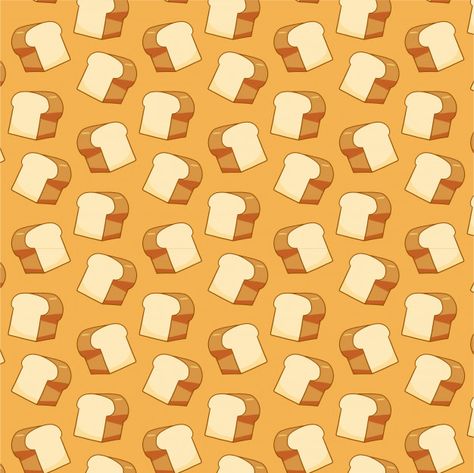 Breakfast seamless pattern with white br... | Premium Vector #Freepik #vector #pattern #food #wallpaper #bread Bread Background Wallpaper, Bread Background Design, Aesthetic Bread Wallpaper, Cute Bread Wallpaper, Bread Aesthetic Wallpaper, Toast Wallpaper, Duck Bread, Bread Wallpaper, Bread Background