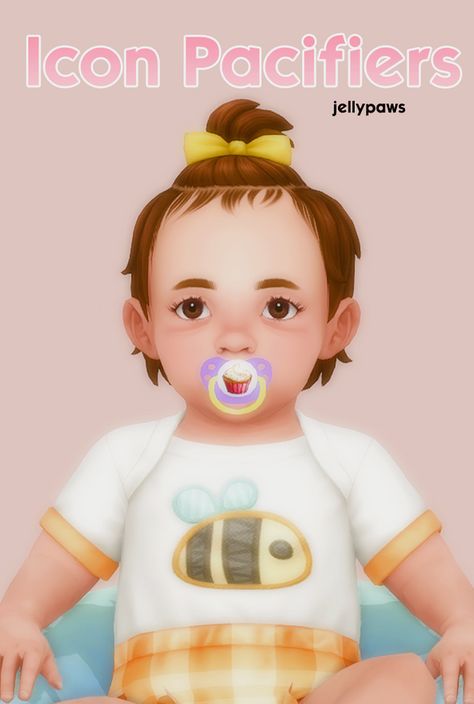 Icon Pacifiers | JellyPaws on Patreon Infant Cc, Sims Inspiration, Sims Baby, Sims 4 Challenges, Sims 4 Traits, Sims 4 Expansions, Sims 4 Cc Folder, Sims 4 Toddler, Los Sims