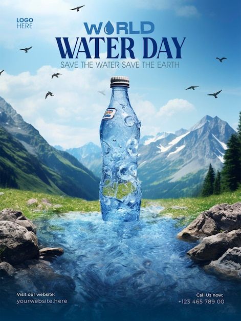 World water day 22 march world environme... | Premium Psd #Freepik #psd #earth #drinking-water #mother-earth #earth-day Earth Day Design, Instagram Posts Template, Template Social Media, World Water Day, Water Day, Social Media Post Template, World Water, World Environment Day, Environment Day