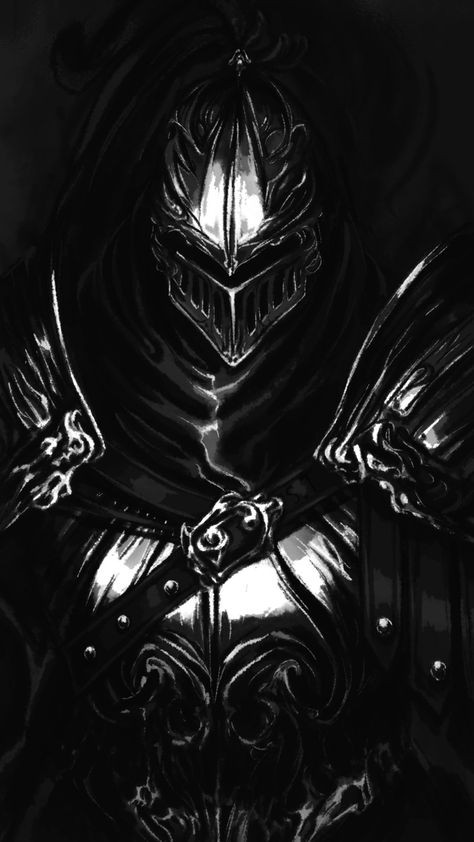 Black Knight Aesthetic, Knight Pfp Medieval, Dark Fantasy Knight Art, Shadow Knight Art, Black Knight Fantasy Art, Crusader Knight Tattoo, Black Knight Art, Knight Tattoo Ideas, Wallpaper Medieval