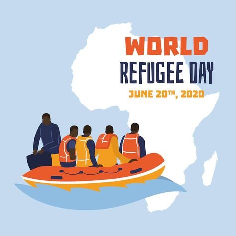 Free Vector | Rescue hand drawn world refugee day Refugee Day, Twitter Template, World Refugee Day, Needy People, Gift Vector, Girl Sleeping, People Running, Refugee Camp, Blog Header