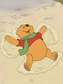 Snow Angel Pooh GIF - SnowAngel Pooh - Discover & Share GIFs Winnie The Pooh, Gif