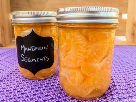 Canned Mandarin Oranges, Small Batch Canning, Homestead Canning, Hot Water Bath Canning, Water Bath Canning Recipes, Canning Process, Preserving Foods, Orange Cups, Lemon Uses