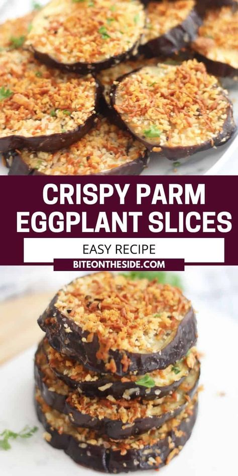 Mini Eggplant Recipe, Baby Eggplant Recipes, Eggplant Bites, Oven Baked Eggplant, Baked Eggplant Recipes, Baked Sweet Potato Slices, Eggplant Side Dishes, Baked Eggplant Slices, Oven Roasted Eggplant