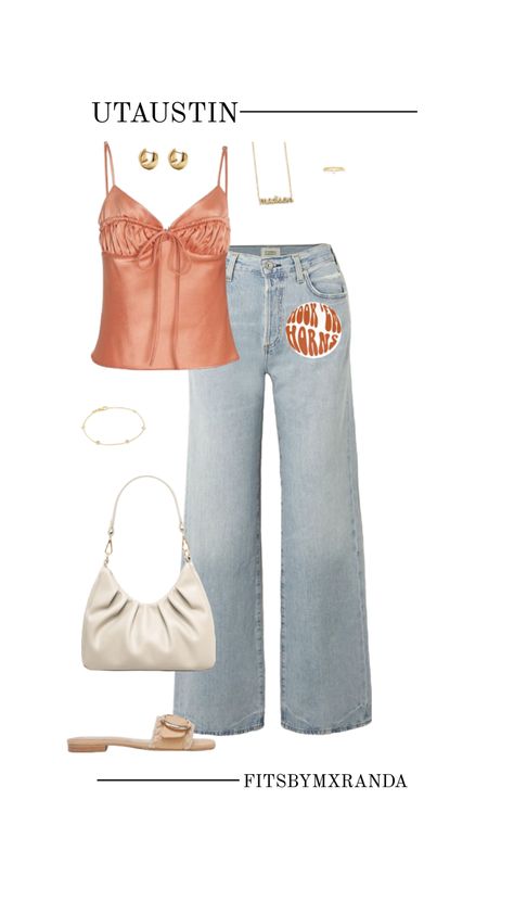 UT AUSTIN GAMEDAY OUTFIT // CASUAL // SHOP THE LOOK #outfitinspo #outfitideas #outfitinspiration #outfitinpso #gamedayfit #gamedayoutfit #gameday #utaustin #ut Ut Game, Texas Longhorns Outfits, Rush Week Outfits, College Gameday Outfits, Gameday Outfits, College Gameday, Ut Austin, Sorority Events, College Fits