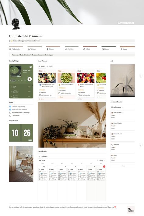 Aesthetic Notion Dashboard Notion Marketing Template, Notion Daily Planner Template, Notion Home Page, Notion Daily Planner, Notion Tutorial, Notion Pages, Notion Planner Template, Powerful Aesthetic, Etsy Planner