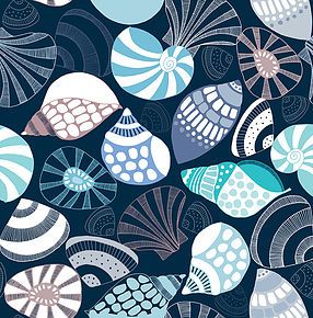 shells Underwater Illustration, Knitting Texture, Jocelyn Proust, Surface Pattern Design Inspiration, Texture Illustration, Watercolor Patterns, Conversational Prints, Texture Drawing, Pattern Design Inspiration