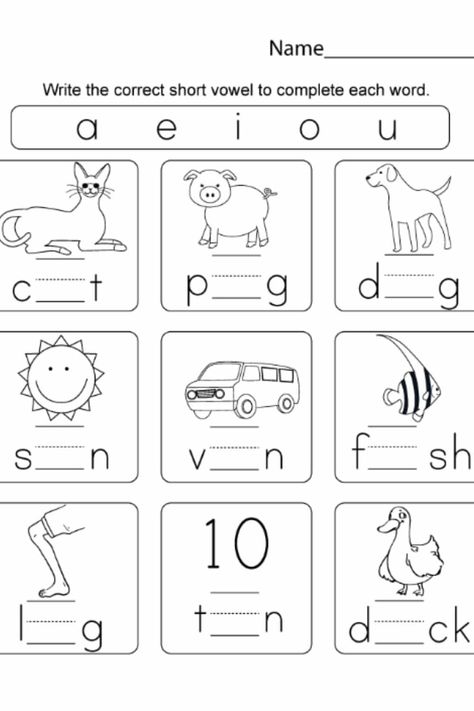 Kindergarten Blends, Free Printable Kindergarten Worksheets, Printable Kindergarten Worksheets, Free Printable Kindergarten, Kindergarten Phonics Worksheets, English Worksheets For Kindergarten, Kindergarten Reading Activities, Homeschool Preschool Activities, Printable Kindergarten