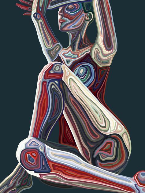 Artwork Of Women, Women Body Illustration, Body Illustration Art, Visual Art Ideas, Dance Illustration Art, Human Body Illustration, Human Body Painting, Movement Illustration, Movement In Art