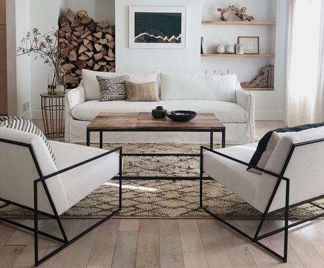 Finding the Perfect Layout for Your Living Room – Maiden Home House Seven Design, Dune Sofa, Contemporary Living Room Chairs, Living Pequeños, Maiden Home, Modern Rustic Living Room, Modern Contemporary Living Room, Living Room Layout, Small Apartment Living Room