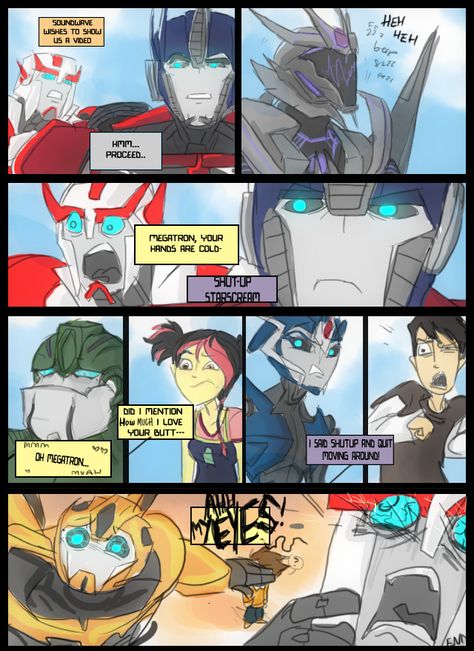 Transformers Prime Comics Funny, Transformers Go Go Comic, Transformers Prime Comics, Transformers Prime Funny, Arcee Transformers, Transformers Soundwave, Transformers Animated, Transformers Memes, Transformers Cybertron