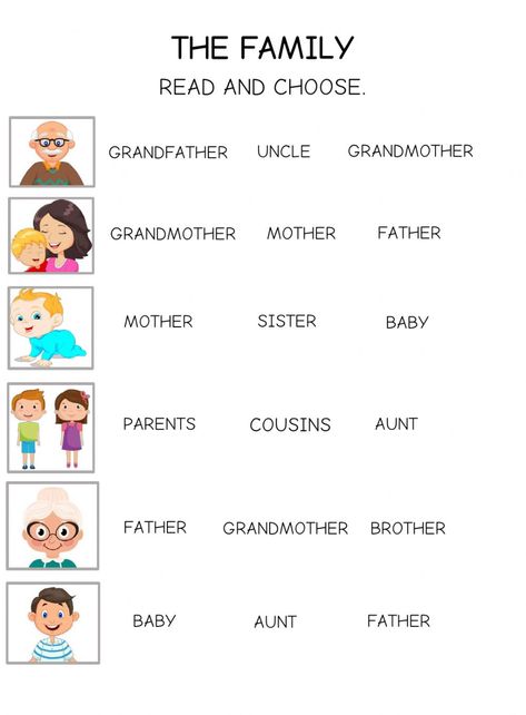 Worksheet For Family Members, Family And Friends Worksheet, My Family Worksheet Grade 2, Family Words Activities For Kids, My Family Worksheet For Grade 1, Activities About Family For Kids, Members Of The Family Worksheet For Kids, Family English Worksheet, Family Worksheet For Grade 1