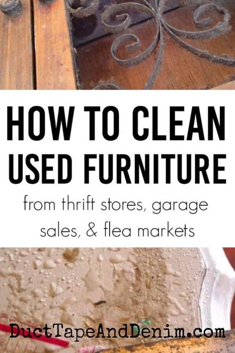 How to clean used furniture with products you already have. #usedfurniture #howtoclean #howtocleanfurniture #cleaningtips #ducttapeanddenim Restore Wood Furniture, Cleaning Wood Furniture, Deep Cleaning Hacks, Painting Wood Furniture, Be More Confident, Second Hand Furniture, Cleaning Wood, Wood Furniture Diy, Furniture Repair