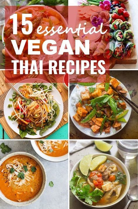 With lots of veggies, spices, and of course heaps of peanut sauce, there’s a lot to love about Thai cuisine. But the best part? It’s SO vegan and vegetarian friendly! Here are 15 delicious vegan Thai recipes you need to try! #thairecipes #veganrecipes #vegetarianrecipes #meatlessmonday Thai Vegetarian Recipes, Vegan Thai Recipes, Ella Vegan, Vegetarian Thai Recipes, Vegetarian Thai, Vegan Asian Recipes, Vegan Asian, Peanut Sauce, Vegan Cooking