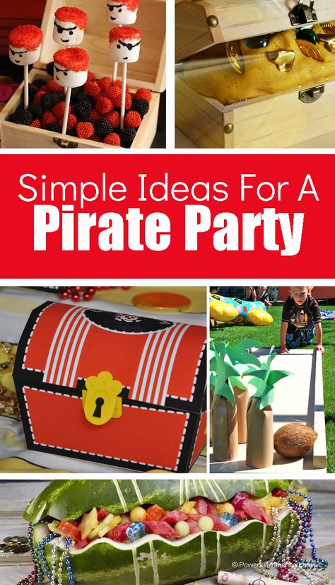 The Best Ideas For A Pirate Birthday Party For Kids! Kids will enjoy these pirate themed activities, snacks, treats and more! #piratebirthdayparty #kidsbirthdayideas #throwingakidsbirthdayparty #pirateactivities Pirate Snacks, Pirate Birthday Party Ideas, Pirate Party Food, Pirate Food, Kids Pirate Party, Unique Birthday Party Ideas, Diy Pirate, Party Decorations Diy, Pirate Themed Birthday Party