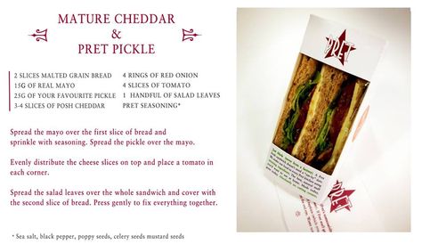 Pret a Manger cheese and pickle sandwich love. Pret A Manger Copycat Recipes, Cheese And Pickle Sandwich, Pickle Sandwich, Light Meals, Recipes Book, Salad Leaves, Recipe Boards, Slice Of Bread, Light Recipes