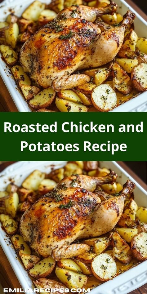 Looking for family-friendly dinner recipes? Our Roasted Chicken And Potatoes Recipe is ideal! This chicken recipe makes a great dinner idea for family or two, featuring roasted chicken, potatoes, and green beans. Dinner Idea For Family, Family Dinners Easy, Garlic Sauce For Chicken, Great Dinner Ideas, Potatoes And Green Beans, Garlic Sauce Recipe, Roasted Chicken And Potatoes, Chicken And Potatoes, Whole Roasted Chicken