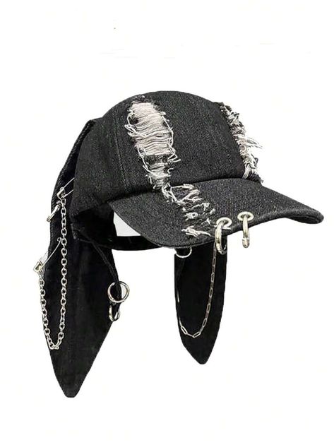 1pc Women Y2K Distressed Rabbit Ear Design Baseball Cap, Unique Street Style | SHEIN USA Y2k Cap, Y2k Hats, Baseball Cap Design, Bleaching Clothes, Street Style Outfits Casual, Hat With Ears, Distressed Cap, Ear Design, Y2k Accessories