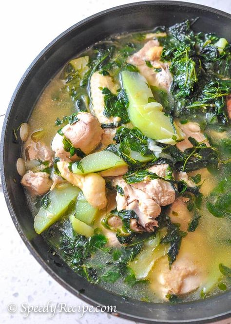 Chicken Tinola Recipe - speedyrecipe.com Tinolang Manok Recipe, Tinola Soup, Chicken Tinola Recipe, Tinola Recipe, Chicken Tinola, Tinolang Manok, Chayote Recipes, Tinola, Philippines Food