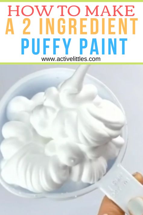 Young Leo Dicaprio, Make Puffy Paint, Puffy Paint Recipe, Homemade Finger Paint, Homemade Puffy Paint, Diy Puffy Paint, Kids Activities At Home, Paint Recipe, Homemade Paint