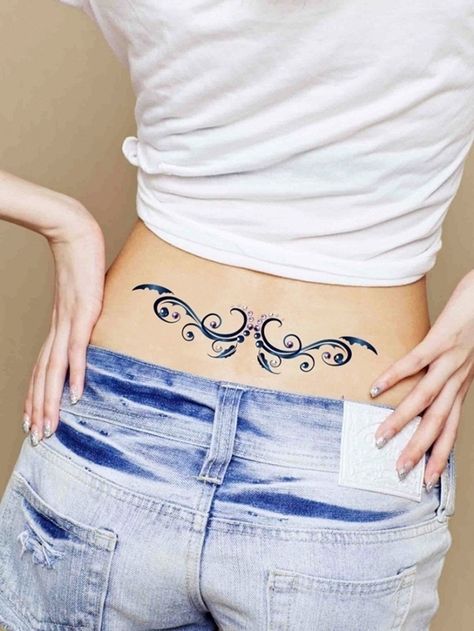 60+ Low Back Tattoos for women | Art and Design Unique Tattoos Black Women, Lower Back Tattoo Designs, Tato Suku, Tattoo Son, Waist Tattoos, Girl Back Tattoos, Tattoos For Black Skin, Tattoo Designs For Girls, Back Tattoo Women