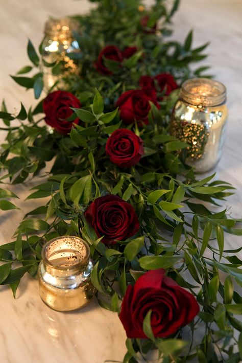 Wedding Flower Power // The Ravishing Rose Red Wedding Theme, Red Rose Wedding, Rose Centerpieces, Rose Decor, Burgundy Wedding, Flower Centerpieces, Red Wedding, Rose Wedding, Christmas Wedding