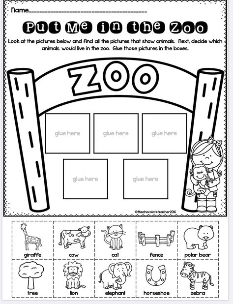 Zoo Crafts Preschool, Zoo Worksheets, Zoo Activities Preschool, Zoo Lessons, Zoo Animals Preschool, Zoo Animal Activities, Preschool Zoo Theme, Camping Theme Preschool, Zoo Preschool