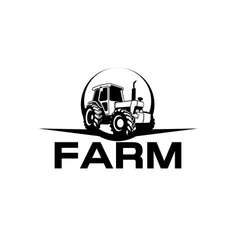 Tractor Logo Design, Farm Logo Inspiration, Tractor Logo, Farm Logo Design, Logo Design Illustration, Farm Logo, Tshirt Business, Card Banner, Logo Illustration