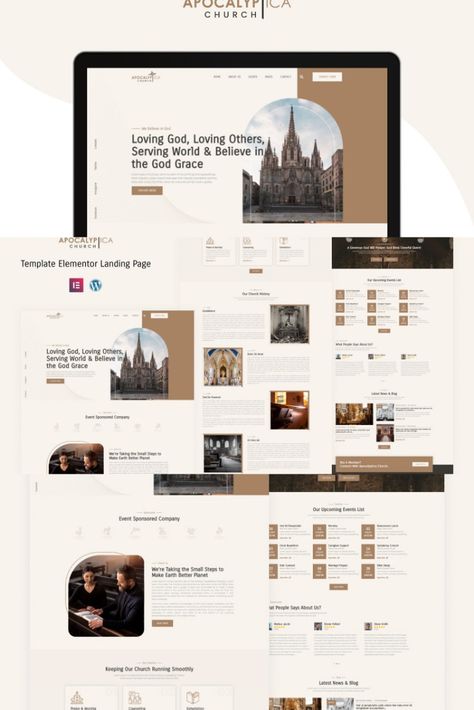 Apocalyptica Church - Religion Elementor Landing Page Elementor Kit Church Website Design Inspiration, Website Layout Template, Church Website Design, Elementor Templates, About Us Page Design, Page Layouts, End Time, Woocommerce Themes, No Code