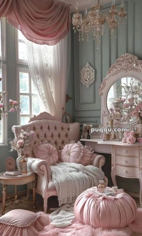 Coquette Aesthetic Room, Paris Room Decor, Victorian Room, Dream Bedroom Inspiration, Coquette Room, Pink Travel, Dark Coquette, Vintage Room Decor, Pink Living Room