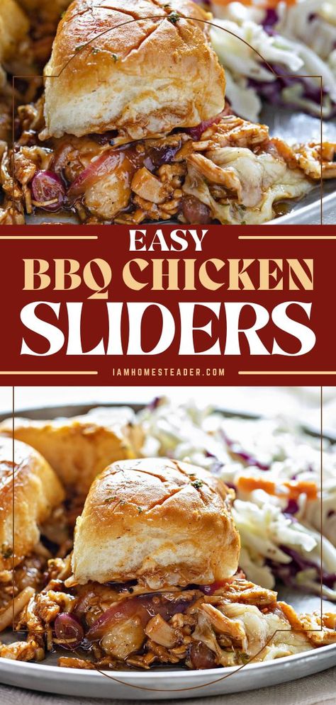 Cooking Master, Hawaiian Buns, Bbq Sliders, Sliders Recipes Chicken, Bbq Chicken Sliders, Bbq Chicken Sandwich, Havarti Cheese, Chicken Sliders, Easy Bbq