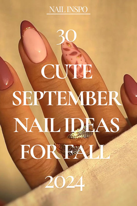 Cute and trendy nail ideas for fall Fallnails Autumn Designs, Trendy Nails Ideas 2024 September, Nail Design Fall 2024, Nails September 2024 Trends, 2024 Nail Shape Trends, Nail Ideas For Almond Shape, Nails For September 2024, Autumn 2024 Nail Trends, Nail Color 2024 Summer