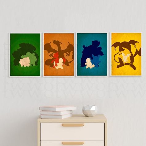 Pokemon Bedroom, Pokemon Room, Pokemon Diy, Pokemon Poster, Wall Decor Minimalist, Pokemon Theme, Pokemon Party, Big Boy Room, Decor Minimalist