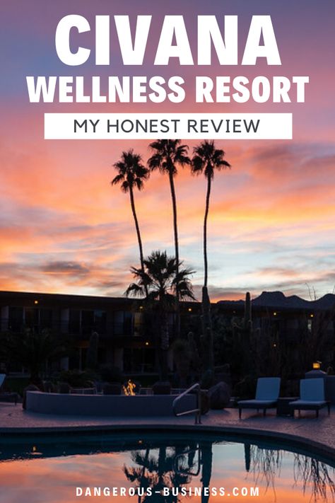 Experience Civana Wellness Resort in the heart of Scottsdale Arizona. What's it like to stay at a wellness resort? Here's what to expect, based on a visit to CIVANA, a great wellness resort near Scottsdale, Arizona!   The Ultimate health care experience within the USA. Relaxation, heath tips, and health remedies. Get ready to enjoy yourself. #scottsdale #arizona #wellness #traveldestination #health Heath Tips, Weekend Getaways For Couples, All Pins, Wellness Resort, Budget Friendly Travel, Couples Vacation, Romantic Weekend Getaways, Wellness Travel, Dude Ranch