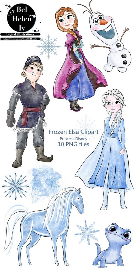 Frozen Lizard, Frozen Characters, Frozen Inspired, Princess Pictures, Watercolor Clip Art, Disney Princess Wallpaper, Frozen Birthday Party, Frozen Party, Frozen Birthday