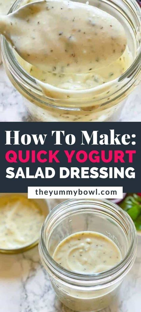 Make easy and quick 5 minute Greek Yogurt Herb Dressing for salads, roasted vegetables, sandwiches and many more other dishes. The taste of this Creamy Dressing is so luxurious that you’ll love adding it to many of your recipes as it instantly brightens any dish. Greek Yogurt Dressing Recipes, Yogurt Salad Dressing, Herb Dressing Recipe, Greek Yogurt Salad Dressing, Healthy Dressing Recipes, Yogurt Salad, Greek Yogurt Dressing, Herb Dressing, Homemade Greek Yogurt