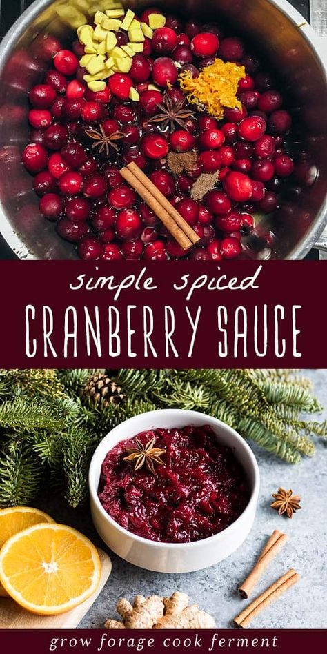 Healthy Cranberry Sauce, Orange Cranberry Sauce, Fresh Cranberry Recipes, Best Cranberry Sauce, Easy Cranberry Sauce, Recipe Sauce, Cranberry Orange Sauce, Homemade Cranberry Sauce, Christmas Side Dishes