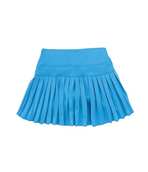 From GB Girls, this skirt features:Solid fabricMid-risepull-on styling Mini lengthBuilt-in shortsPleated detailingAthleisure silhouetteRounded hemlinepolyester/spandexMachine wash/tumble dryImported. Preppy Clothes Board, Cute Tennis Skirts, Bright Blue Clothes, Golden Hinge Skirt, Preppy Usernames, Cute Preppy Clothes, Preppy Skirts, Preppy Shopping, Cute Tennis Outfit