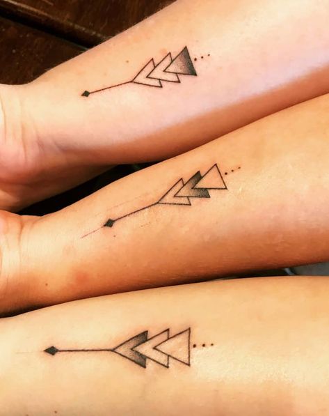 3 Sister Tattoos, Siblings Tattoo For 3, Triangle Tattoo Meaning, Tattoo Friends, Matching Tattoos For Siblings, Sisters Tattoo, Brother Tattoos, Matching Sister Tattoos, Triangle Tattoos