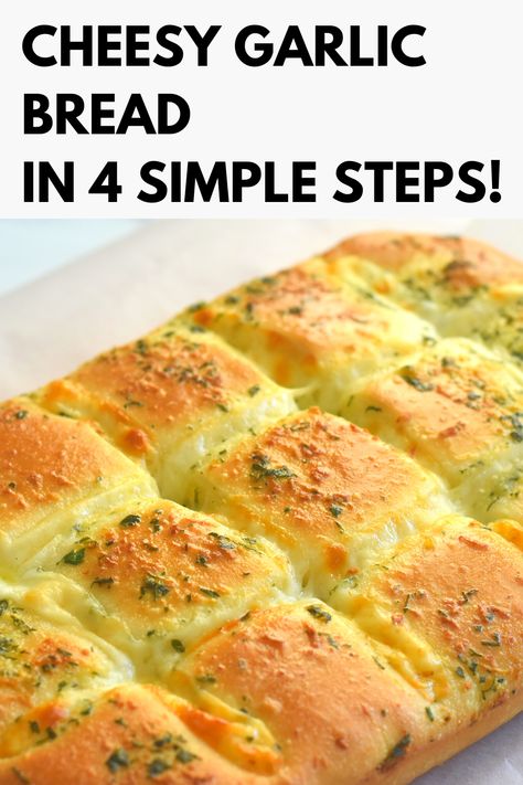 This Cheesy Garlic Bread Recipe from scratch will help you make garlic bread which is soft and fluffy, filled with flavors of garlic and herbs ;and delicious mozzarella cheese. This cheesy garlic bread recipe uses only a few basic ingredients. We can make this Easy Garlic bread in four simple steps.This can be considered a quick garlic bread recipe as we can make this bread in less than 95 minutes. https://merryboosters.com/cheesy-garlic-bread-recipe-from-scratch/ Easy Garlic Bread Recipe From Scratch, Quick Garlic Bread From Scratch, Home Made Garlic Bread Recipe Homemade, Garlic Bread Recipe From Scratch, Quick Garlic Bread Recipe, Quick Garlic Bread, Garlic Bread From Scratch, Easy Cheesy Garlic Bread, Garlic Breads