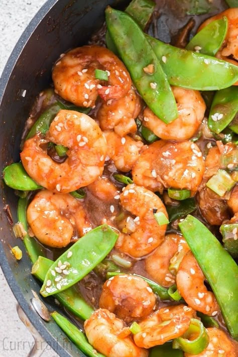 Shrimp Stir Fry Recipe, Snow Peas Recipe, Stir Fry Shrimp Recipes, Peas Recipe, Shrimp Stir Fry, Shrimp Recipes Healthy, Shrimp And Asparagus, Healthy Shrimp, Stir Fry Recipe